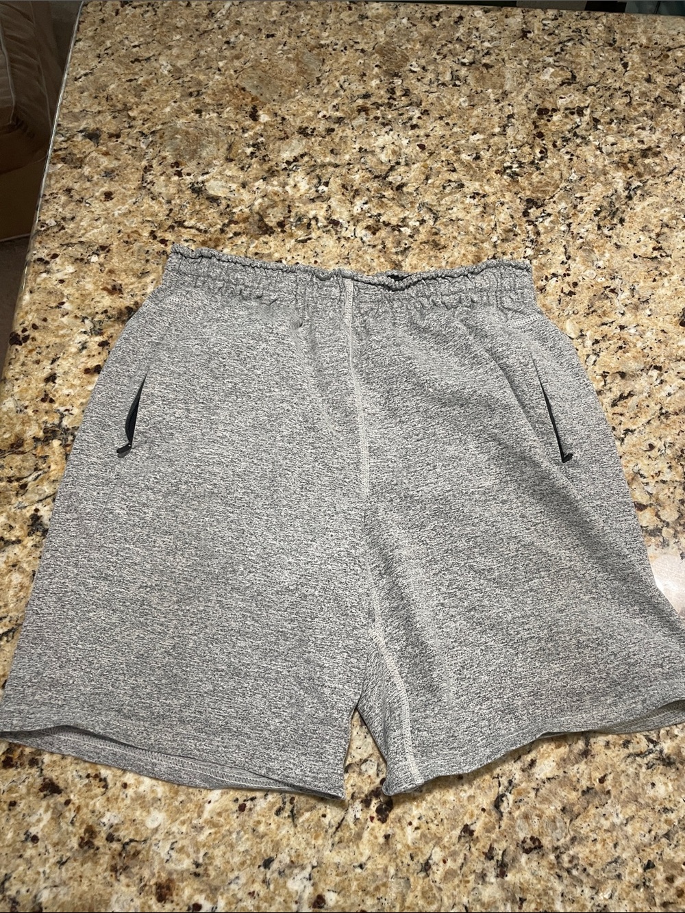 NOBULL Heather Gray Athletic Shorts with Zip Pockets
